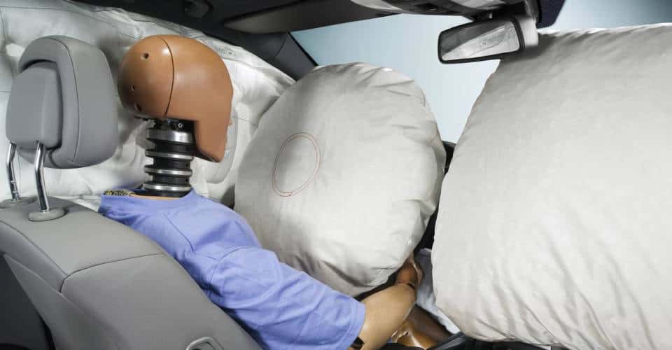 inflated car airbags 1
