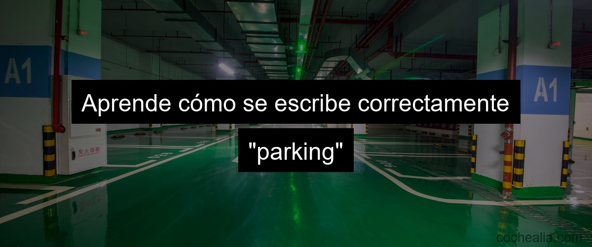 Aprende cómo se escribe correctamente "parking"