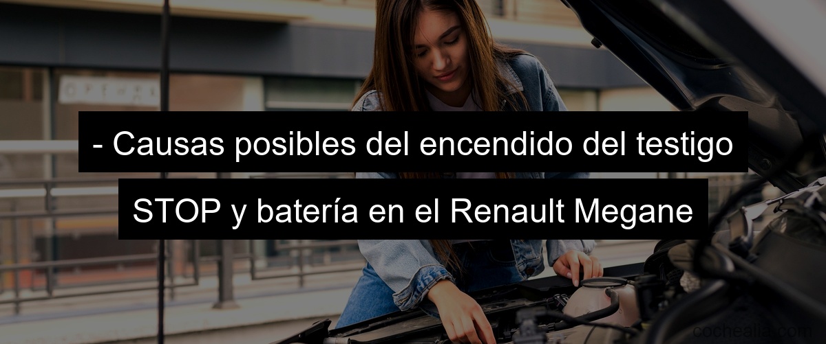 - Causas posibles del encendido del testigo STOP y batería en el Renault Megane