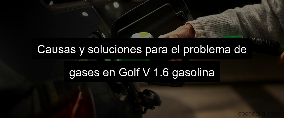 Causas y soluciones para el problema de gases en Golf V 1.6 gasolina