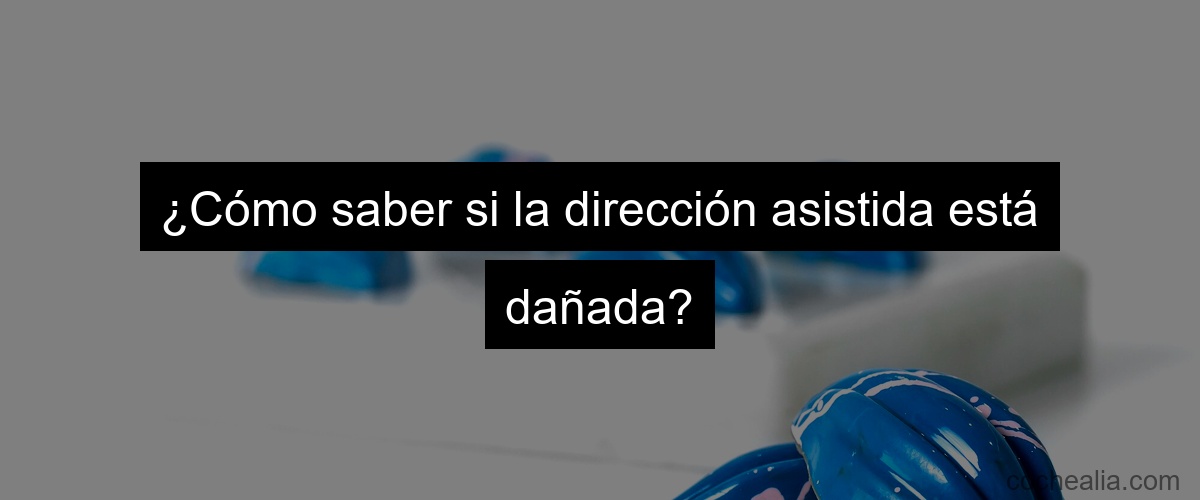 ¿Cómo saber si la dirección asistida está dañada?