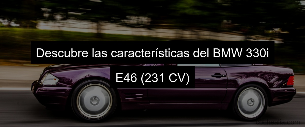 Descubre las características del BMW 330i E46 (231 CV)