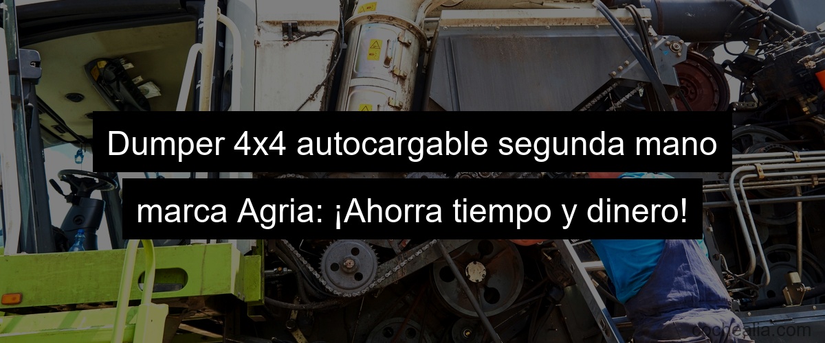 Dumper 4x4 autocargable segunda mano marca Agria: ¡Ahorra tiempo y dinero!