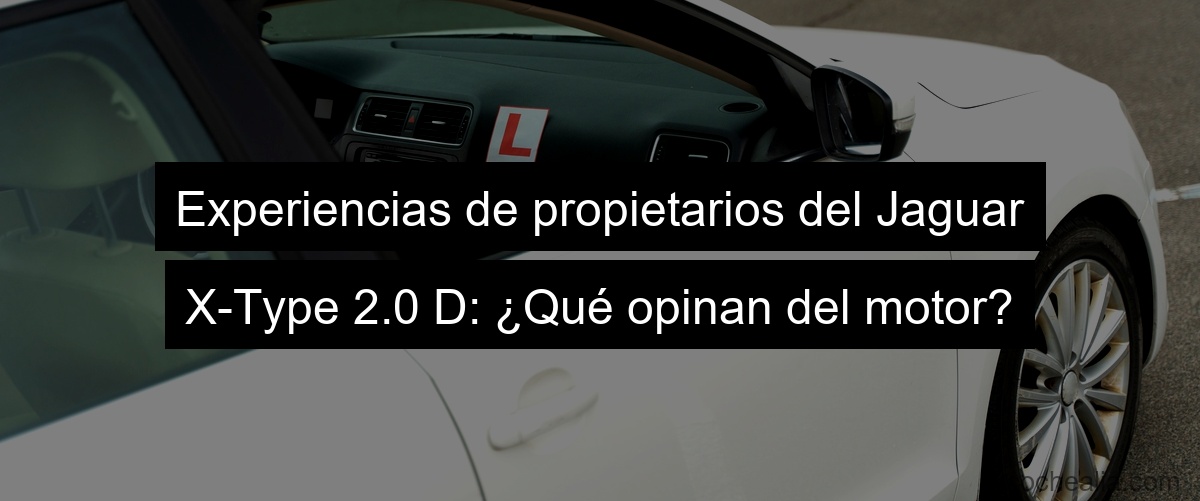 Experiencias de propietarios del Jaguar X-Type 2.0 D: ¿Qué opinan del motor?