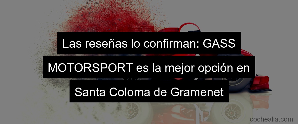 Las reseñas lo confirman: GASS MOTORSPORT es la mejor opción en Santa Coloma de Gramenet