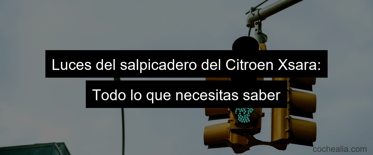 Luces del salpicadero del Citroen Xsara: Todo lo que necesitas saber