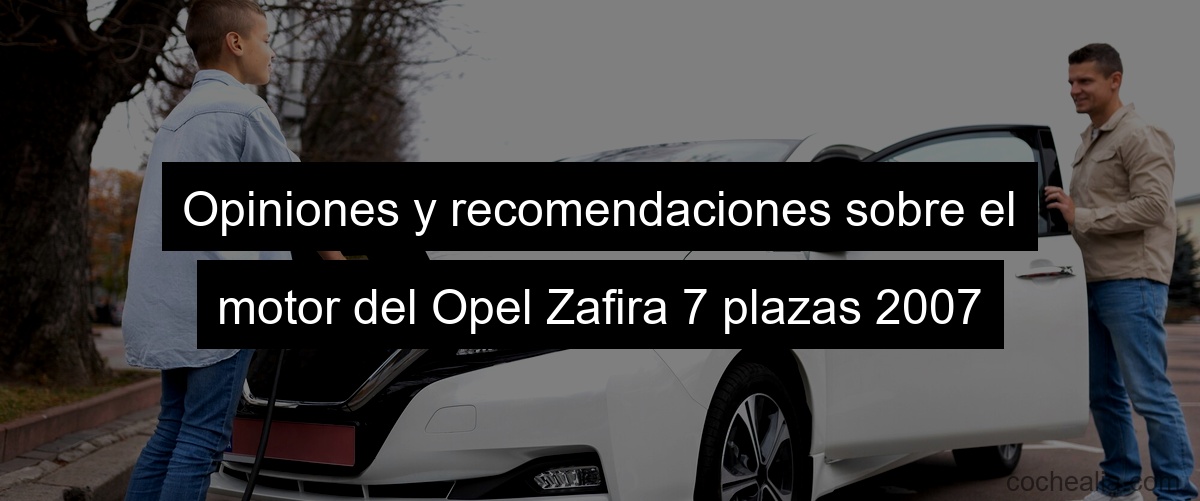 Opiniones y recomendaciones sobre el motor del Opel Zafira 7 plazas 2007